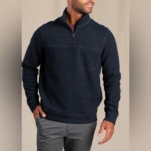 Toad & Co Breithorn 1/4 Zip Sweater XL Wool Blend Pullover